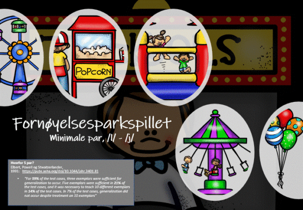 Fornøyelsesparkspill med minimale par /l/-/j/