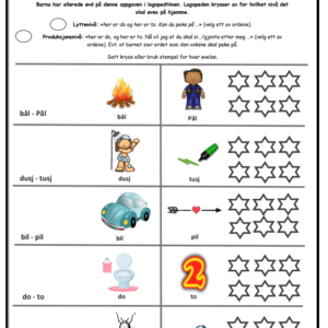 Hjemmeoppgave med minimale par stemming/avstemming
