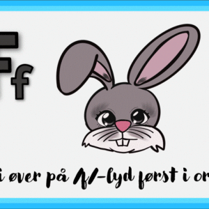 Vi øver på språklyder /f/-lyd i stavelse og først i ord (produksjonsnivå)