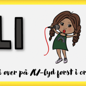 Vi øver på språklyder /l/-lyd i stavelse og først i ord (produksjonsnivå)