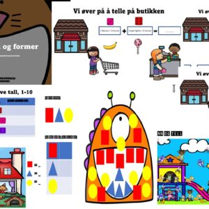 Vi øver på tall og former i barnehagen