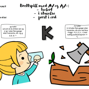 Brettspill med /k/ og /g/ lyd først i ord