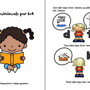 Ny minimale par bok til utskrift i hefteformat, fronting/backing