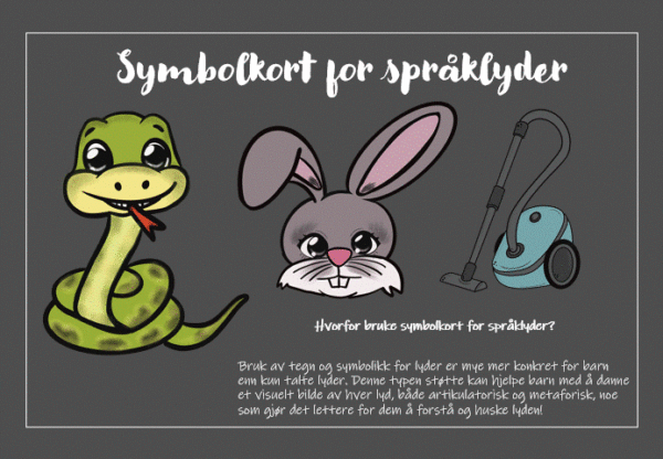 Symbolkort for språklyder (kun symbolkort)