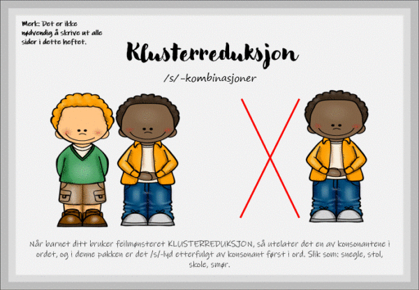 Minimale par spill: klusterreduksjon, s-kombinasjoner